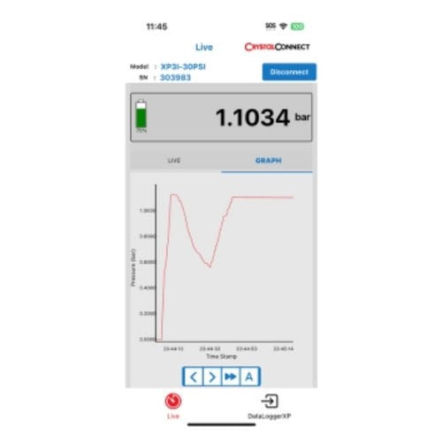 Aplicación móvil de calibración - CrystalConect  - Ametek Calibration - dispositivo de inspección de medida / en tiempo real / Androïd