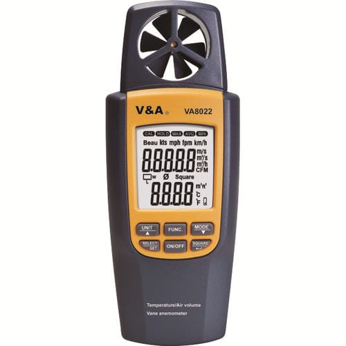 Termo-anemómetro de hélice - VA8022 - Shanghai Yi Hua V&A Instrument Co., Ltd. - portátil / digital