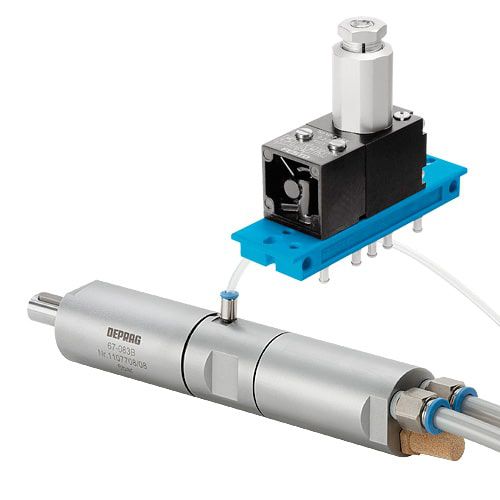 Motor freno neumático con engranaje planetario - 67X series - DEPRAG SCHULZ GMBH u. CO. KG - con paleta / ATEX / de acero inoxidable