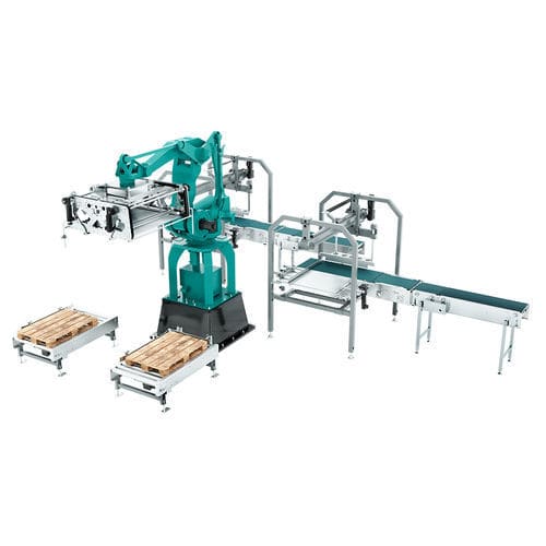 Célula robotizada de paletización - Transpak - de depaletización / para botellas / para cajones de plástico