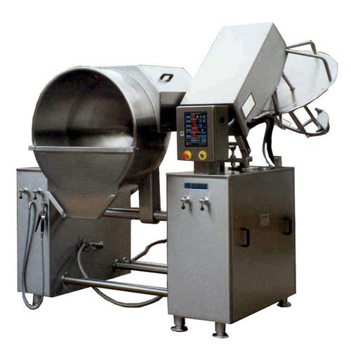 Marmita industrial a presión - AURIOL - para la industria alimentaria / reclinable / de acero inoxidable