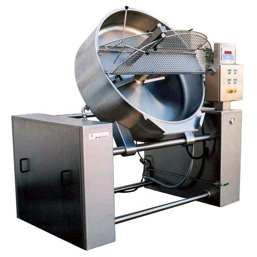 Cocedor industrial de vapor - AURIOL - reclinable / de acero inoxidable / con mezclador