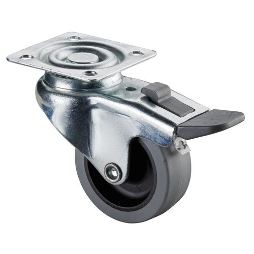 Ruedecilla giratoria - A220.A80 series - BS Rollen GmbH - con platino giratorio / con freno / para mueble