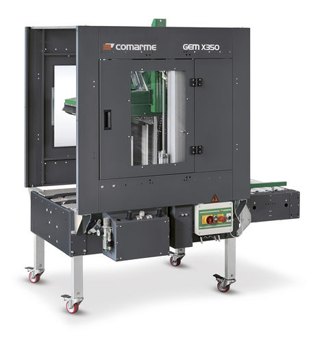 Precintadora de cajas de cartón varias solapas - GEM X350-X360 - COMARME - cinta adhesiva / semiautomática