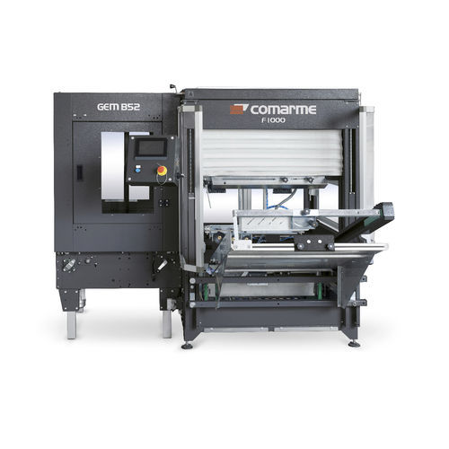 Formadora de cajas de cartón automática - F1000 + GEM B52 - COMARME - cinta adhesiva / neumática