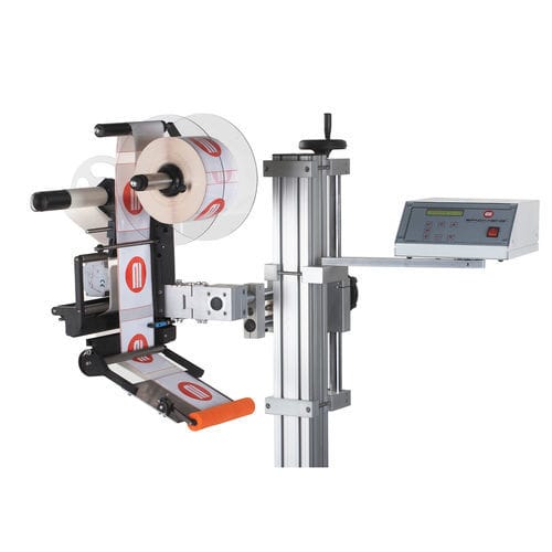 Aplicador de etiquetas automático - TRITO series - E-Packaging Srl - para cajas / para aplicación en la parte superior del producto / para aplicación en el lateral del producto