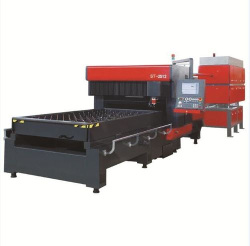 Máquina de corte láser CO2 - ST-SLPM2512-1000MC - Suzhou Suntop Laser Technology CO.,LTD - para acero inoxidable / de punzones de estampado / CNC