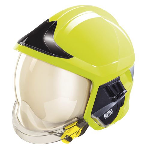 Casco para bombero - GALLET F1XF - MSA - EN16473 / amarillo / con visera