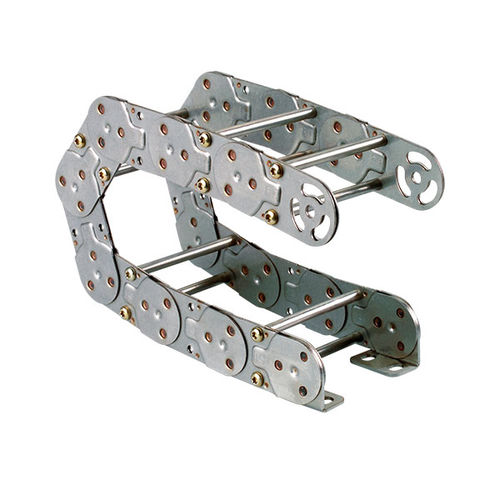 Cadena portacables abierta - Gortrac® SB  - Dynatect Manufacturing, Inc. - de metal / con separadores / ligera