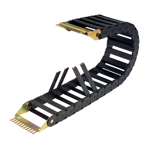 Cadena portacables abierta - Nylatrac® NP series - Dynatect Manufacturing, Inc. - de plástico / de larga distancia