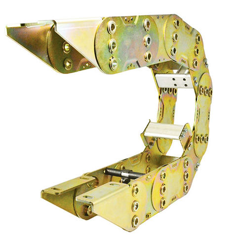 Cadena portacables abierta - Gortrac® XL series - Dynatect Manufacturing, Inc. - de metal / con separadores