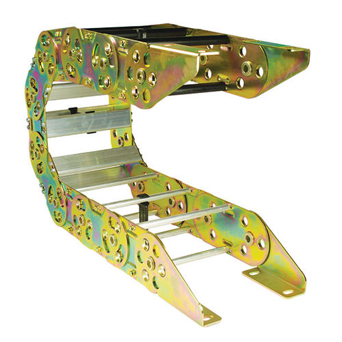 Cadena portacables abierta - Gortrac® XX series - Dynatect Manufacturing, Inc. - de metal / con separadores / para grandes cargas