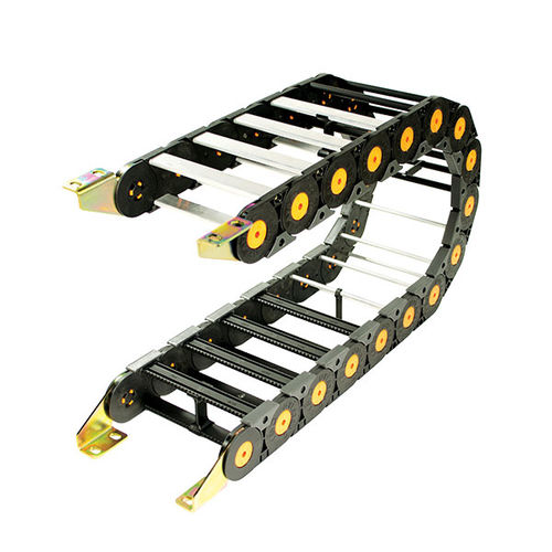 Cadena portacables abierta - Nylatrac®TSC  - Dynatect Manufacturing, Inc. - de plástico / con separadores / modulable