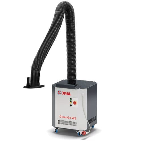 Extractor de humo móvil - Cleango - CORAL - de soldadura / de cartucho / con brazo de extracción