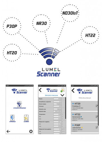 Aplicación móvil de grabadora de datos - Lumel  - LUMEL - para escaneado / de red / Androïd