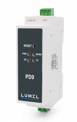Convertidor de protocolos - PD9 - LUMEL - de temperatura / Ethernet / RS-485