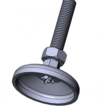 Pie de máquina - 1060 S 12060 VZ 01 - TecEnMa GmbH - de acero zincado / de rótula / atornillable