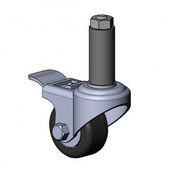 Ruedecilla giratoria - 5043 K series - TecEnMa GmbH - con vástago / con freno / de poliamida