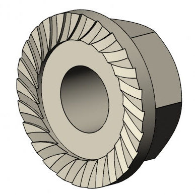 Tuerca hexagonal - 3610 E NA 01 series - TecEnMa GmbH - con collar / autofrenadas / de acero inoxidable