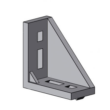 Soporte en escuadra para ensamblaje de perfiles - 4010 A EL 01 series - TecEnMa GmbH - de aluminio / forjado