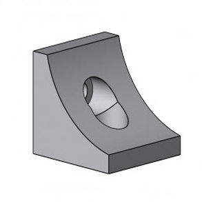 Soporte en escuadra para perfil de aluminio - 4020 A 86 EL 01 series - TecEnMa GmbH - de aluminio / 90°