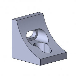 Soporte en escuadra para perfil de aluminio - 4020 A 4340 EL 02 - TecEnMa GmbH - de aluminio / 90°