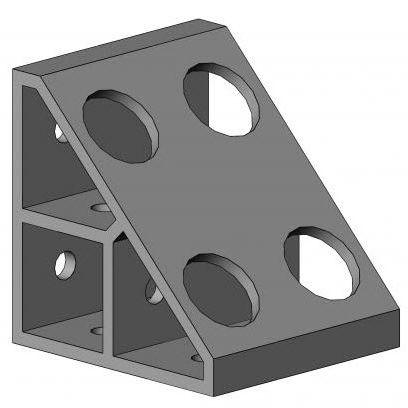 Soporte en escuadra para perfil de aluminio - 4020 A 7480 EL 01 / 4020 A 8490 EL 01 - TecEnMa GmbH - de aluminio / 90°