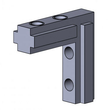 Soporte en escuadra para ensamblaje de perfiles - 4101 S 0609 VZ 01 - TecEnMa GmbH - de zinc / 90° / ranurado