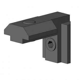 Soporte en escuadra para ensamblaje de perfiles - 4101 S 0801 VZ 01 - TecEnMa GmbH - de zinc / 90° / ranurado