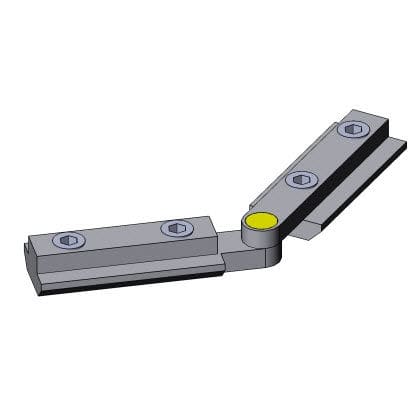 Conexión pivotante para ensamblaje de perfiles - 4110 S 0114 VZ 01 - TecEnMa GmbH