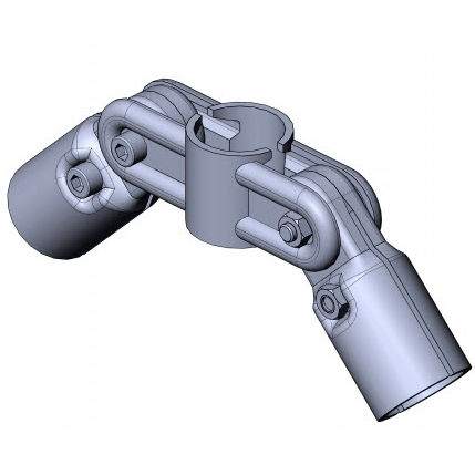 Conexión de tubo redondo - 5024 S 001 SW 01 - TecEnMa GmbH - de acero / reglable / sujeción pendular