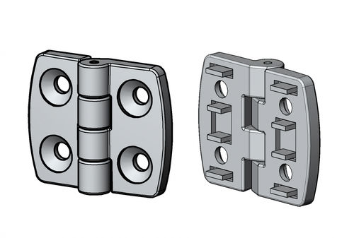 Bisagra plana - 2010 A series - TecEnMa GmbH - de aluminio / atornillable / 180°