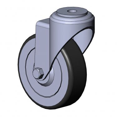 Ruedecilla giratoria - 1320 K series - TecEnMa GmbH - con vástago / de acero zincado / de caucho