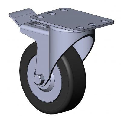 Ruedecilla giratoria - 1330 K series - TecEnMa GmbH - con platino giratorio / con freno / de acero zincado