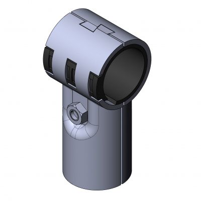 Conexión de tubo redondo - 5013 S 001 SW 01 - TecEnMa GmbH - en T / de plástico / de zinc