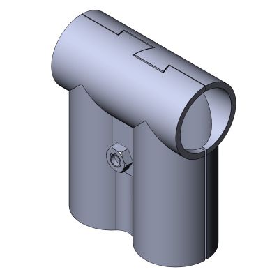 Conexión de tubo redondo - 5014 S 001 SW 01 - TecEnMa GmbH - en T / de zinc / sujeción central