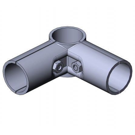 Conexión de tubo redondo - 5015 S001 SW 01 - TecEnMa GmbH - de esquina / de zinc