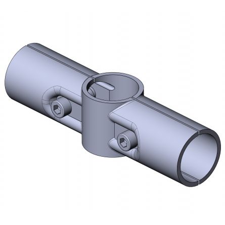 Conexión de tubo redondo - 5022 S 001 SW 01 - TecEnMa GmbH - de acero / sujeción central