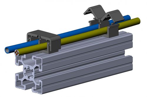 Soporte de montaje para brida sujetacables de presión - 6334 K 02 SW 01 series - TecEnMa GmbH - de poliamida