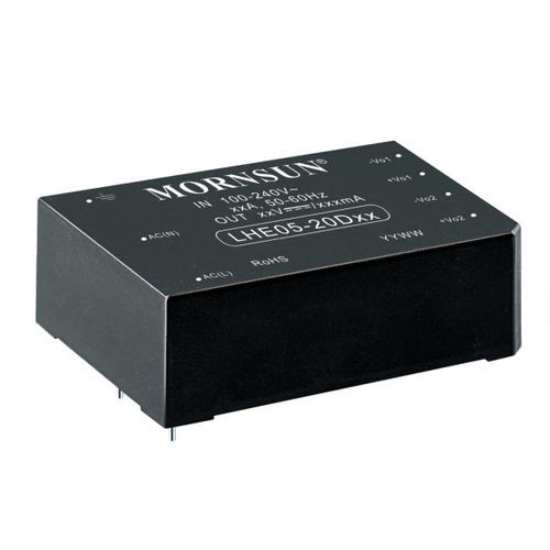 Alimentación eléctrica encapsulada - LHE05-20A/C/Dxx series - MORNSUN Guangzhou Science & Technology Co.,Ltd. - AC/DC / regulada / de dos salidas