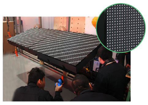 Visualizador de matriz de puntos - Flip design/Anticollision/Refresh Rate/IP65 - Yaham Optoelectronics Co., Ltd - para estadio / electrónico / a medida
