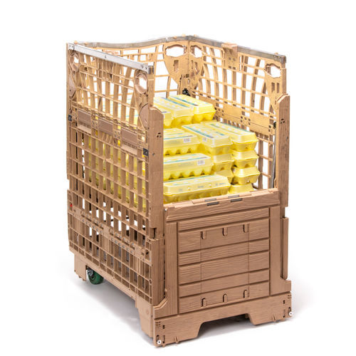 Caja-palé de polipropileno - Bin 109 - Tosca - de madera / para almacenamiento / de transporte