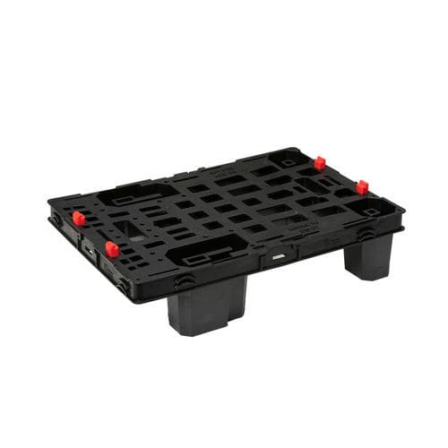 Cuarto de palé de plástico - 1/4 - Tosca - de transporte / de almacenamiento / encajable