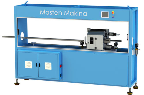 Sierra circular - PIPE CUTTER - Masfen Makina - automática / de corte longitudinal / para línea de extrusión