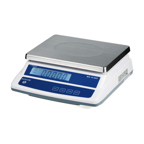Balanza peso precio - WS 15 000 - Bosche GmbH & Co. KG - con pantalla LCD / de acero inoxidable / resistente al agua