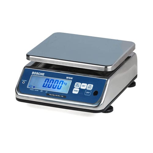 Balanza de plataforma - WSN series - Bosche GmbH & Co. KG - con pantalla LCD / de acero inoxidable / IP68