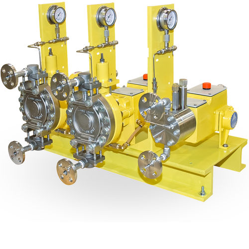 Bomba de membrana - MILROYAL®  - Milton Roy - para aguas residuales / para productos químicos / con motor eléctrico