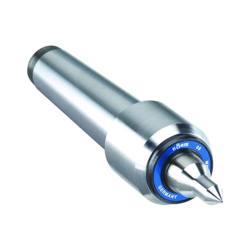 Contrapunto giratorio - Slim - RÖHM GmbH - con punta alargada y perfilada / para torno / para rectificadora