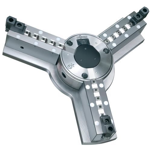 Mandril de torno de sujeción manual -  DURO TA XT  - RÖHM GmbH - 3 mordazas / sin paso central / para mecanizado