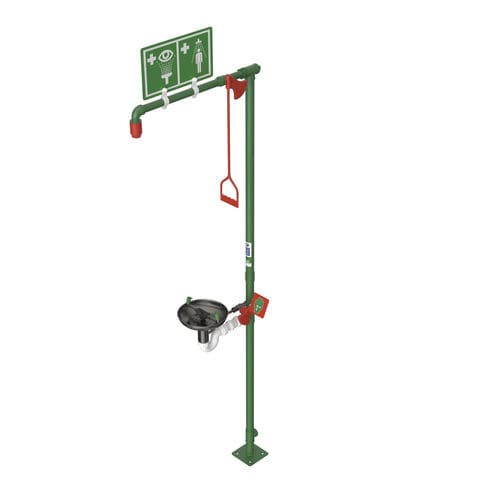 Ducha de seguridad de pie - EXP-18G/85G - Hughes Safety Showers - sin calefacción / con lavaojos y lavacara / para entorno peligroso